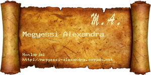 Megyessi Alexandra névjegykártya